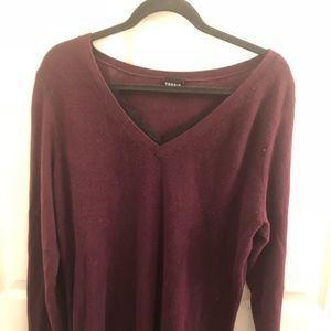 Torrid laced trimmed ribbed sweater